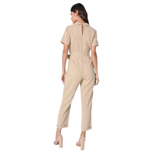Lulus Beige/Cream Jumpsuit | Size S - Picture 7 of 9